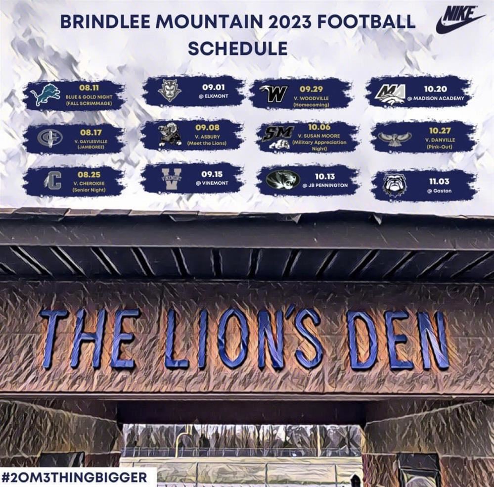 2023 Varsity Football Schedule